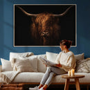Highland Cow Wall Art Canvas Print – Moody Dark Rustic by MyGreatCanvas | Canvas Wall Art Prints | Photo Prints & Wall Decor