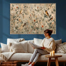 Vintage Birds and Flowers Wall Art Canvas Print, Botanical by MyGreatCanvas | Canvas Wall Art Prints | Photo Prints & Wall Decor