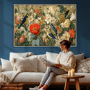 Vintage Birds and Flowers Wall Art Canvas Print, Botanical by MyGreatCanvas | Canvas Wall Art Prints | Photo Prints & Wall Decor