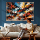 Lyrical Abstrac Wall Art Canvas Print, Orange Blue Abstract by MyGreatCanvas | Canvas Wall Art Prints | Photo Prints & Wall Decor