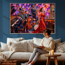 Jazz Band Canvas Wall Art — Jazz Club Singer Saxophone Print by MyGreatCanvas | Canvas Wall Art Prints | Photo Prints & Wall Decor