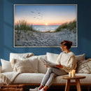 Sandy Dune Path Sunset Canvas Wall Art — Seagulls Beach by MyGreatCanvas | Canvas Wall Art Prints | Photo Prints & Wall Decor