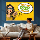 Pop Art Print Bathroom Sign Wall Art Canvas Print — Funny by MyGreatCanvas | Canvas Wall Art Prints | Photo Prints & Wall Decor