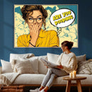 Pop Art Print Bathroom Sign Wall Art Canvas Print — Funny by MyGreatCanvas | Canvas Wall Art Prints | Photo Prints & Wall Decor