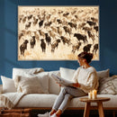 Texas Longhorn Sepia Canvas Wall Art, Western Cattle by MyGreatCanvas | Canvas Wall Art Prints | Photo Prints & Wall Decor