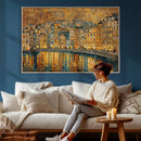 Gustav Klimt Golden Cityscape Wall Art Canvas Print, Framed by MyGreatCanvas | Canvas Wall Art Prints | Photo Prints & Wall Decor