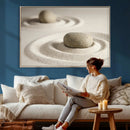 Zen Garden Stone Sand Canvas | Japanese Rock Garden Wall Art by MyGreatCanvas | Canvas Wall Art Prints | Photo Prints & Wall Decor