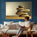 Zen Stone Wall Art Canvas Print, Balanced Rock Stack Framed by MyGreatCanvas | Canvas Wall Art Prints | Photo Prints & Wall Decor