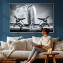 Propeller Plane Wall Art Canvas Print, Black and White by MyGreatCanvas | Canvas Wall Art Prints | Photo Prints & Wall Decor