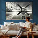 Vintage Airplane Wall Art Canvas Print, Black and White by MyGreatCanvas | Canvas Wall Art Prints | Photo Prints & Wall Decor