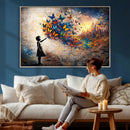 Banksy Girl Wall Art Canvas Print for Living Room Decor by MyGreatCanvas | Canvas Wall Art Prints | Photo Prints & Wall Decor