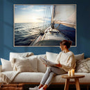 Sailboat Wall Art Canvas Print, Ocean Sunset Sailing Framed by MyGreatCanvas | Canvas Wall Art Prints | Photo Prints & Wall Decor