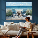 Beach Canvas Wall Art Coastal Adirondack Chairs Ocean by MyGreatCanvas | Canvas Wall Art Prints | Photo Prints & Wall Decor