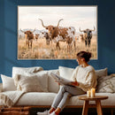 Texas Longhorn Canvas Wall Art, Rustic Farm Animal Photography Print, Farmhouse Country Decor, Western Ranch Art by MyGreatCanvas | Canvas Wall Art Prints | Photo Prints & Wall Decor