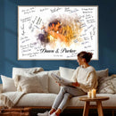 Wedding Guest Book Alternative Wall Art Canvas Print, Personalized Wedding Signature Poster, Custom Couple Photo Guestbook Canvas, Bridal Shower Reception Decor by MyGreatCanvas | Canvas Wall Art Prints | Photo Prints & Wall Decor