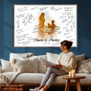 Wedding Guest Book Alternative Wall Art Canvas Print, Personalized Wedding Signature Poster, Custom Couple Photo Guestbook Canvas, Bridal Shower Reception Decor by MyGreatCanvas | Canvas Wall Art Prints | Photo Prints & Wall Decor