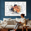 Wedding Guest Book Alternative Wall Art Canvas Print, Personalized Wedding Signature Poster, Custom Couple Photo Guestbook Canvas, Bridal Shower Reception Decor by MyGreatCanvas | Canvas Wall Art Prints | Photo Prints & Wall Decor