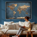 World Map Canvas Wall Art Canvas Print by MyGreatCanvas | Canvas Wall Art Prints | Photo Prints & Wall Decor