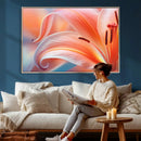 Peach Lily Canvas Wall Art, Coral Pink Flower Macro Photo Print, Botanical Bedroom Decor, Soft Floral Photography, Living Room Wall Art by MyGreatCanvas | Canvas Wall Art Prints | Photo Prints & Wall Decor