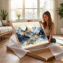 Lake Abstract Mountain Wall Art Canvas Print