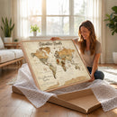 Vintage Custom Push Pin Map Print – Custom Adventure Travel