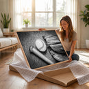 Vintage Baseball Glove and Bat Sports Wall Art Canvas,