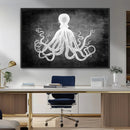 Black White Octopus Wall Art Canvas Print by MyGreatCanvas | Canvas Wall Art Prints | Photo Prints & Wall Decor