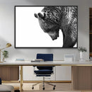 Black and White Grizzly 399 Bear Canvas Print Wall Art | by MyGreatCanvas | Canvas Wall Art Prints | Photo Prints & Wall Decor