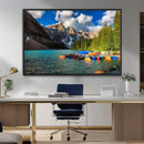 Moraine Lake 3-Panel Wall Art, Majestic Mountain and Lake by MyGreatCanvas | Canvas Wall Art Prints | Photo Prints & Wall Decor
