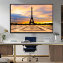 Paris Eiffel Tower Sunset Canvas Wall Art Print - Iconic