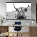 Newfoundland Cow Art Wall Art, Black White Cow Art Wall Art
