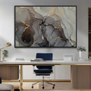 Gray Marble Fluid Wall Art – Modern Abstract Canvas Print