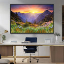 Mountain and Spring Wall Art Canvas Print