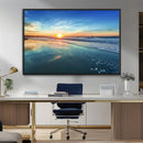 Blue Sky and Beach Wall Art Canvas Print