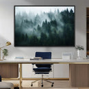 Misty Forest Wall Art – Serene Green Landscape Canvas Print, by MyGreatCanvas | Canvas Wall Art Prints | Photo Prints & Wall Decor