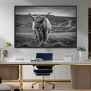 Fluffy Cattle Wall Art Print, Highland Cow Canvas, Framed by MyGreatCanvas | Canvas Wall Art Prints | Photo Prints & Wall Decor