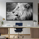 African Lion Wall Art Canvas Print – Majestic Wildlife