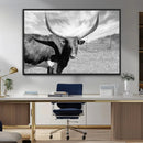 Cattle Wall Art Longhorn Cow Canvas Print