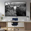 Western Home Wall Art Canvas Print, Framed Texas Longhorn by MyGreatCanvas | Canvas Wall Art Prints | Photo Prints & Wall Decor