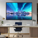 Northern Lights above Mountain Wall Art, Northern Lights