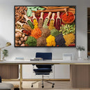 Herbs and Spices Art Canvas Print for Kitchen Kitchen,