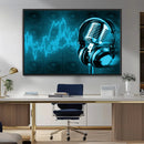 Music and Microphone Wall Art Canvas Print by MyGreatCanvas | Canvas Wall Art Prints | Photo Prints & Wall Decor