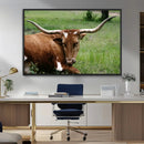 Longhorn Cow Animal Wall Art Canvas Print by MyGreatCanvas | Canvas Wall Art Prints | Photo Prints & Wall Decor