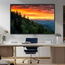 Forest Landscape Wall Art Sunset Canvas, Forest Sunset