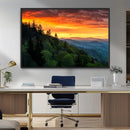 Forest Landscape Wall Art Sunset Canvas, Forest Sunset