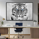 Black and White Tiger Wall Art Animal Canvas Print