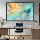 Green Marble Fluid Effect Wall Art Abstract Canvas Wall Art by MyGreatCanvas | Canvas Wall Art Prints | Photo Prints & Wall Decor