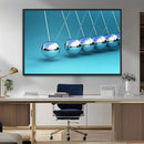 Wall Art Newton's Cradle Canvas Print, Framed Newton Cradle