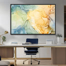 Green and Yellow Marble Fluid Effect Wall Art, Green and