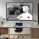 Poker Game Cards Wall Art Canvas, Multi Panel Wall Art